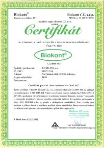 2025 Certifikat Biokont CZ Stranka 1